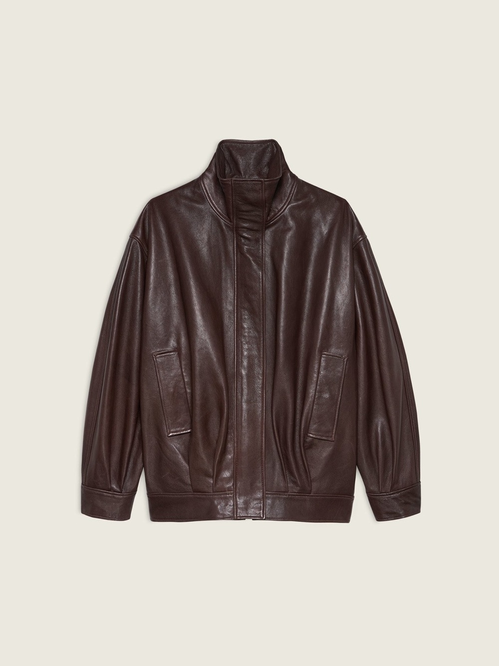 ARMA Paula Leather Funnel Neck Jacket like The Row Khaite NWT